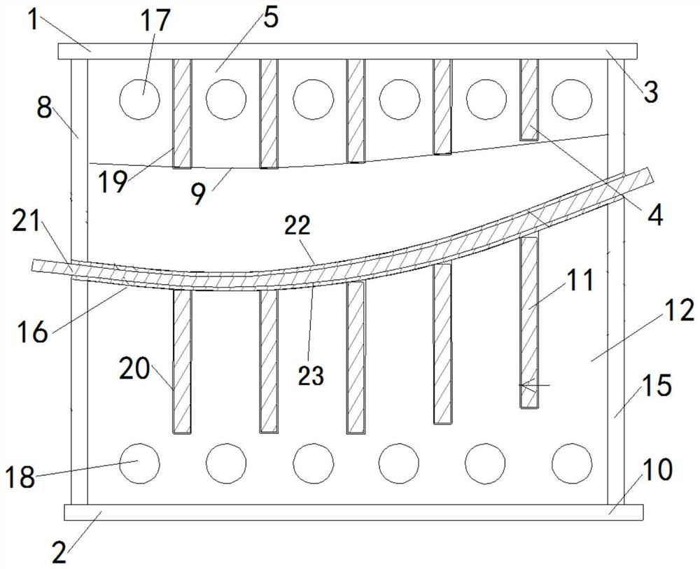 Double-curvature saddle-shaped plate pressing forming tooling, manufacturing method and plate pressing method