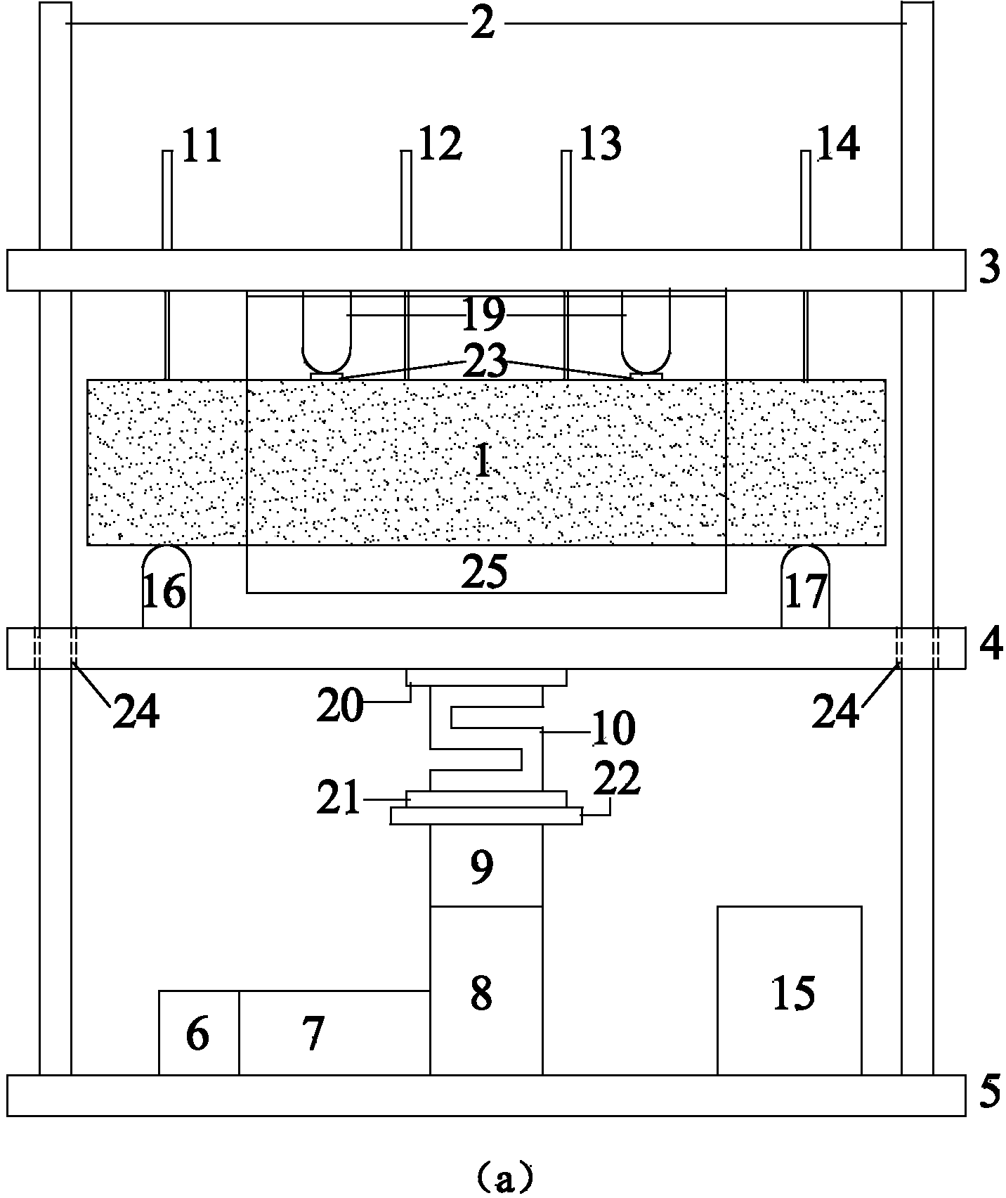 Concrete beam flexure testing device