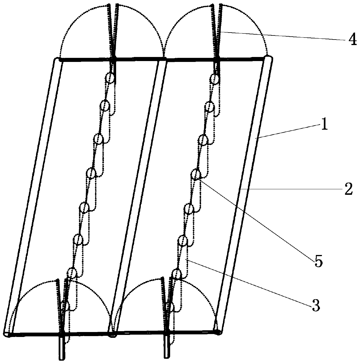 An orchard water collection device and method