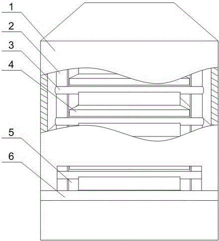 Vertical elevator for goods