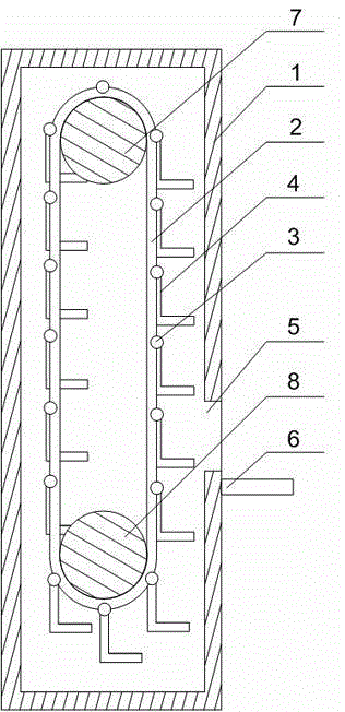 Vertical elevator for goods