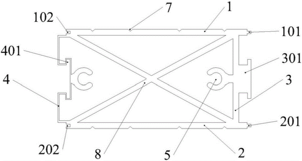 Aluminum alloy sectional material and combined cabinet body