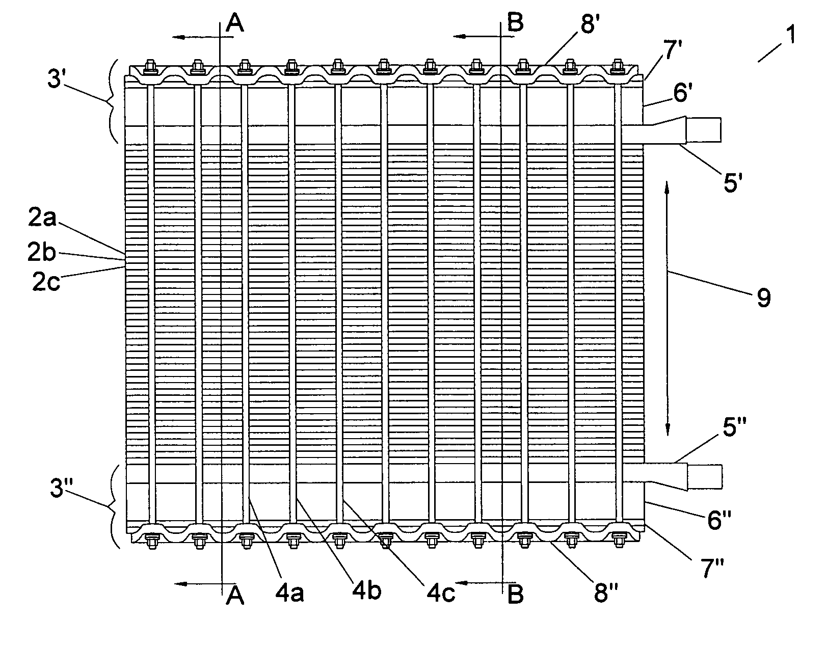 Fuel cell stack compression assembly