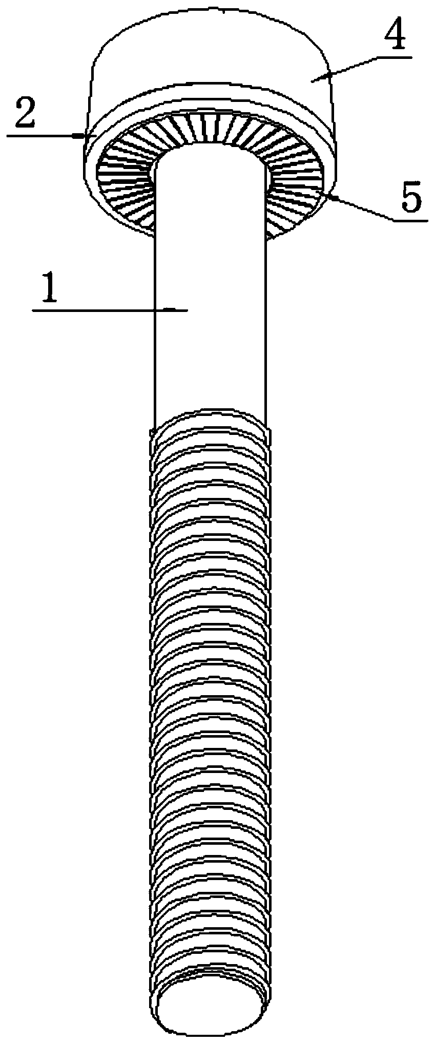 Aviation anti-disassembly outer hexagonal screw device