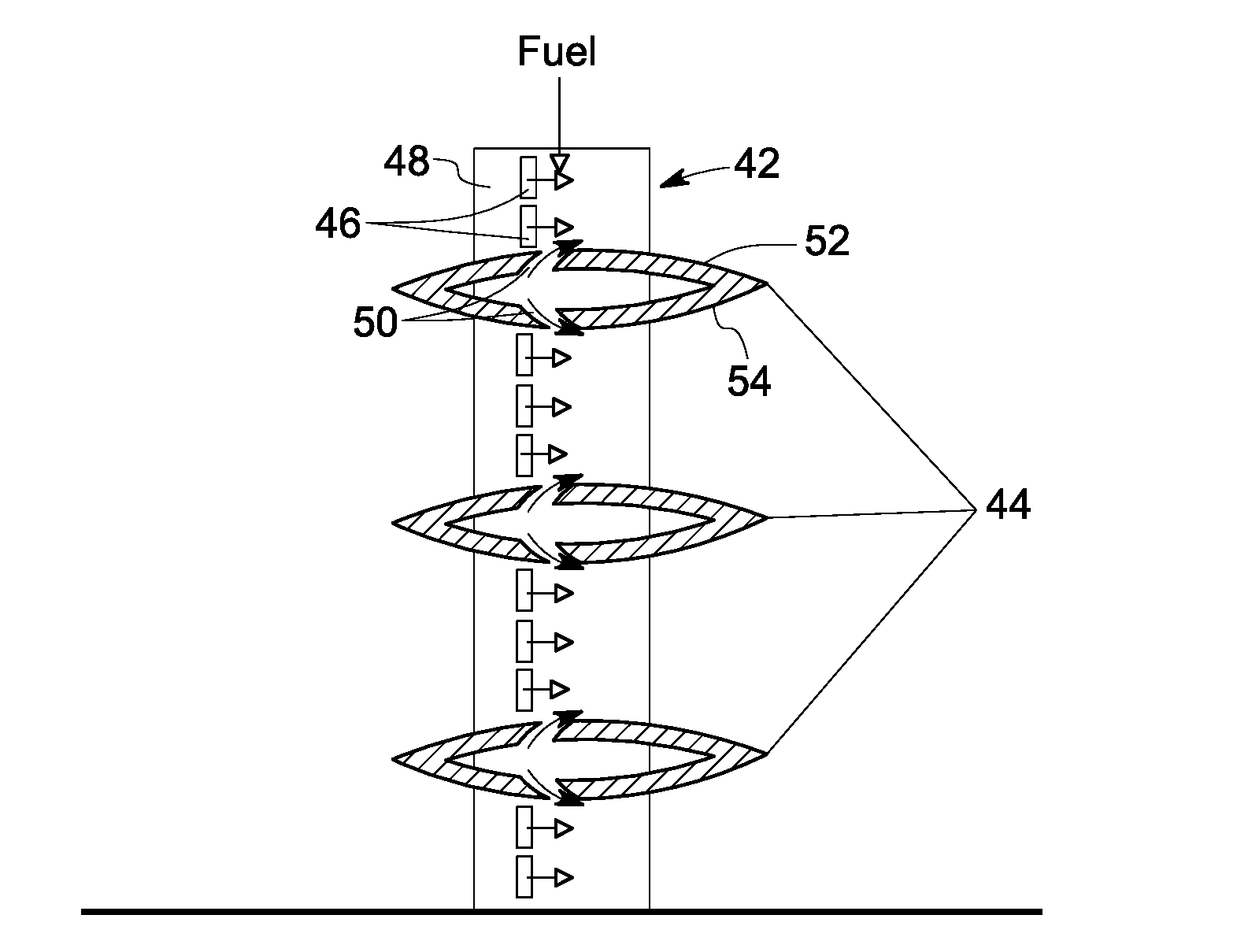 Aerodynamic pylon fuel injector system for combustors