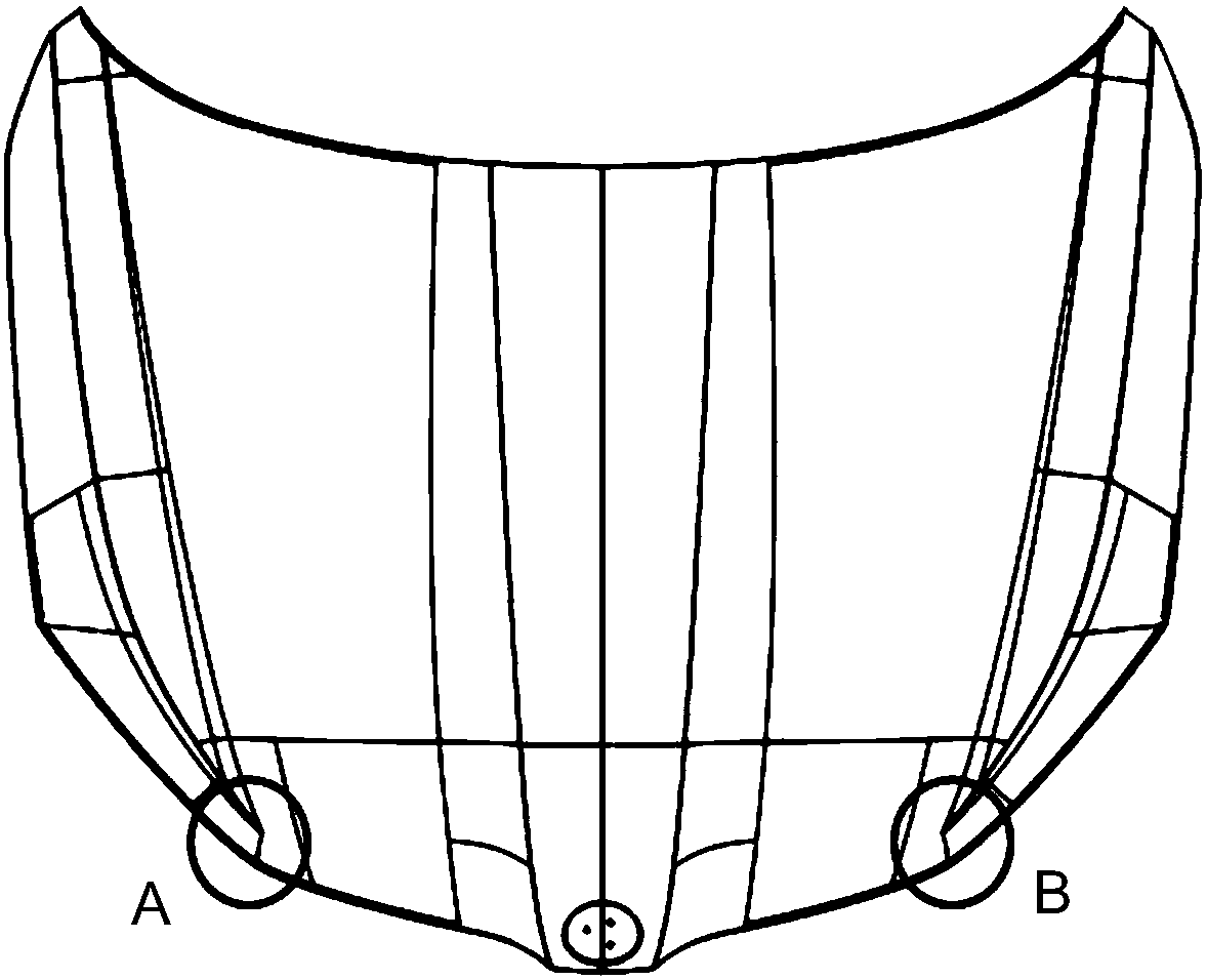 Car body feature line disappearance position detection method