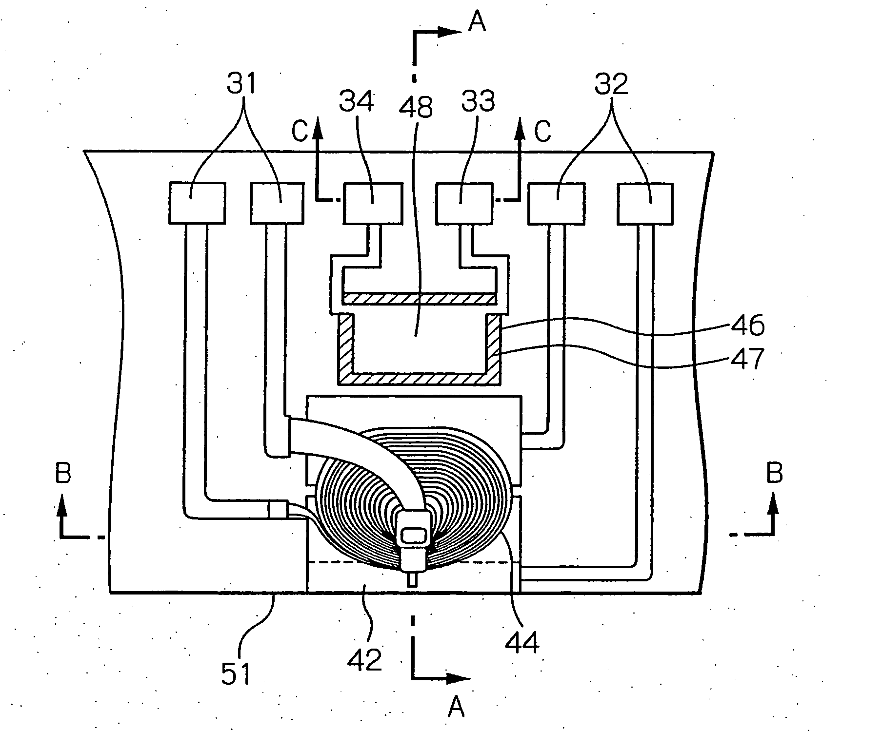 Thin-film magnetic head with heating means for adjusting magnetic spacing