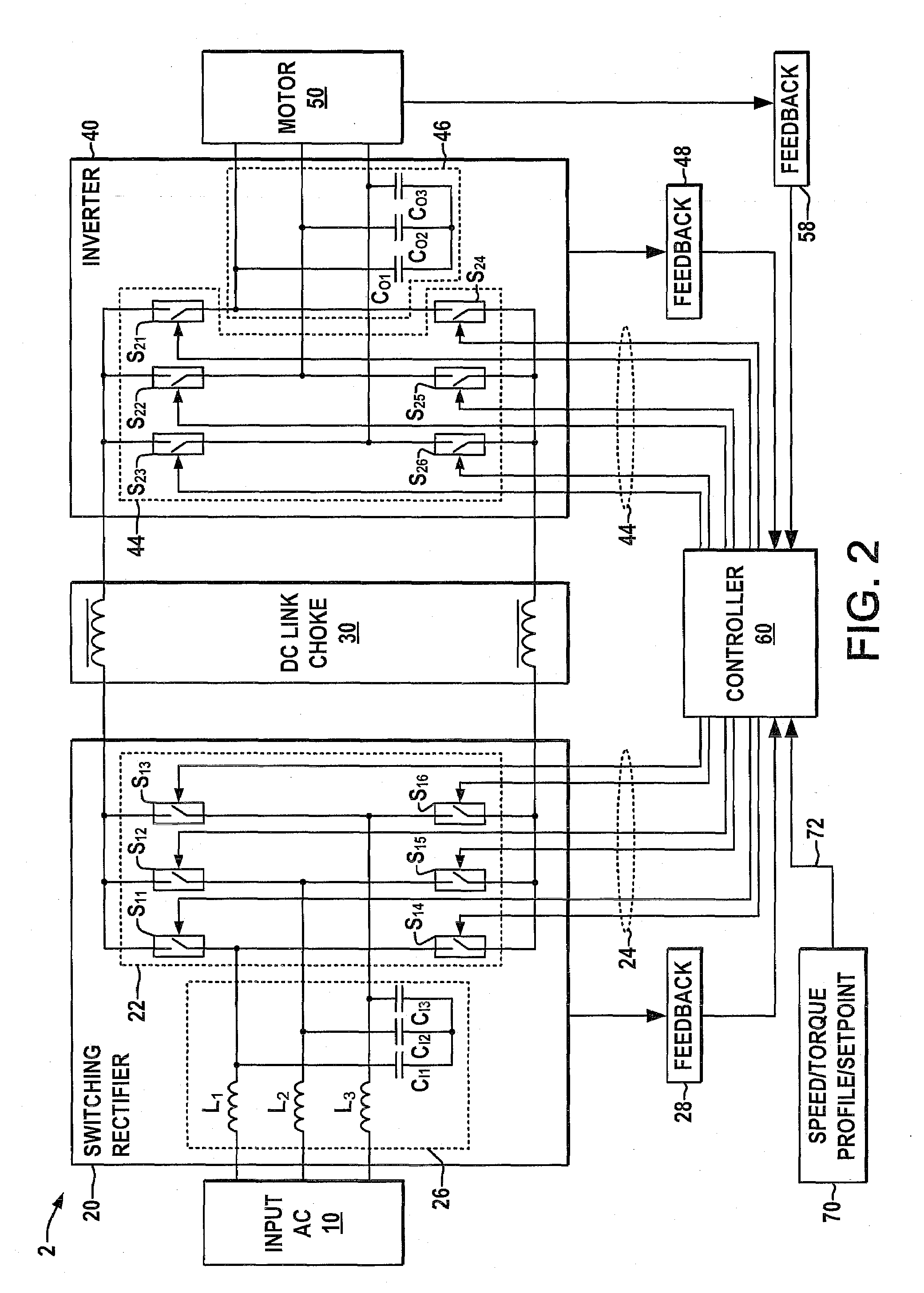 Systems and methods for improved motor drive power factor control