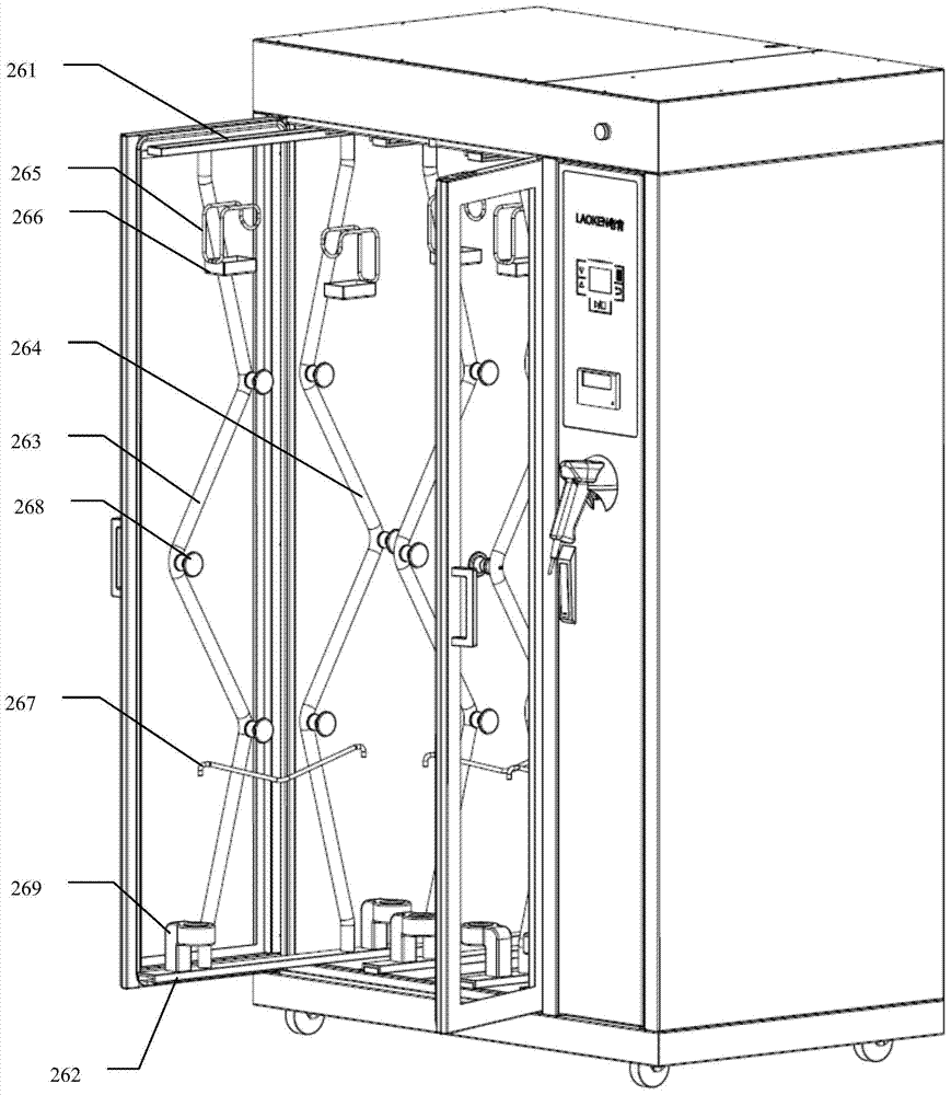 Inner mirror storing cabinet of storing cavity keeping micro positive force