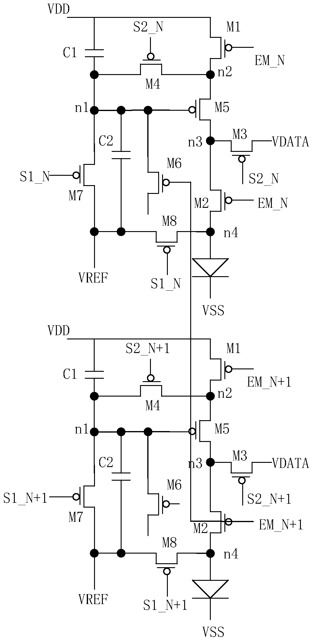 OLED pixel structure and display device