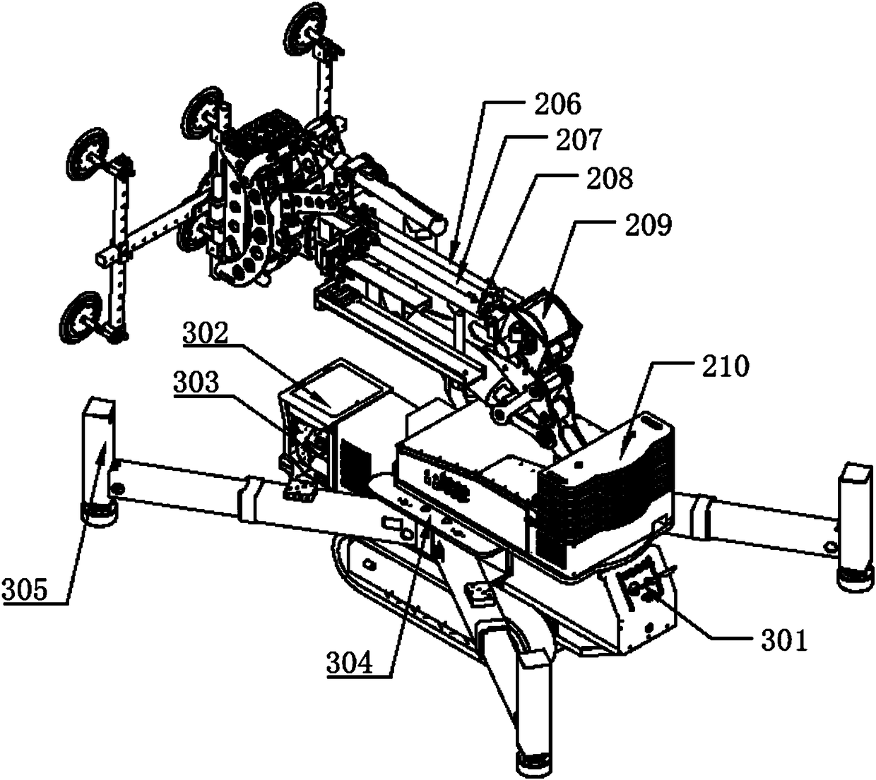 Multi-dimensional glass mounting robot