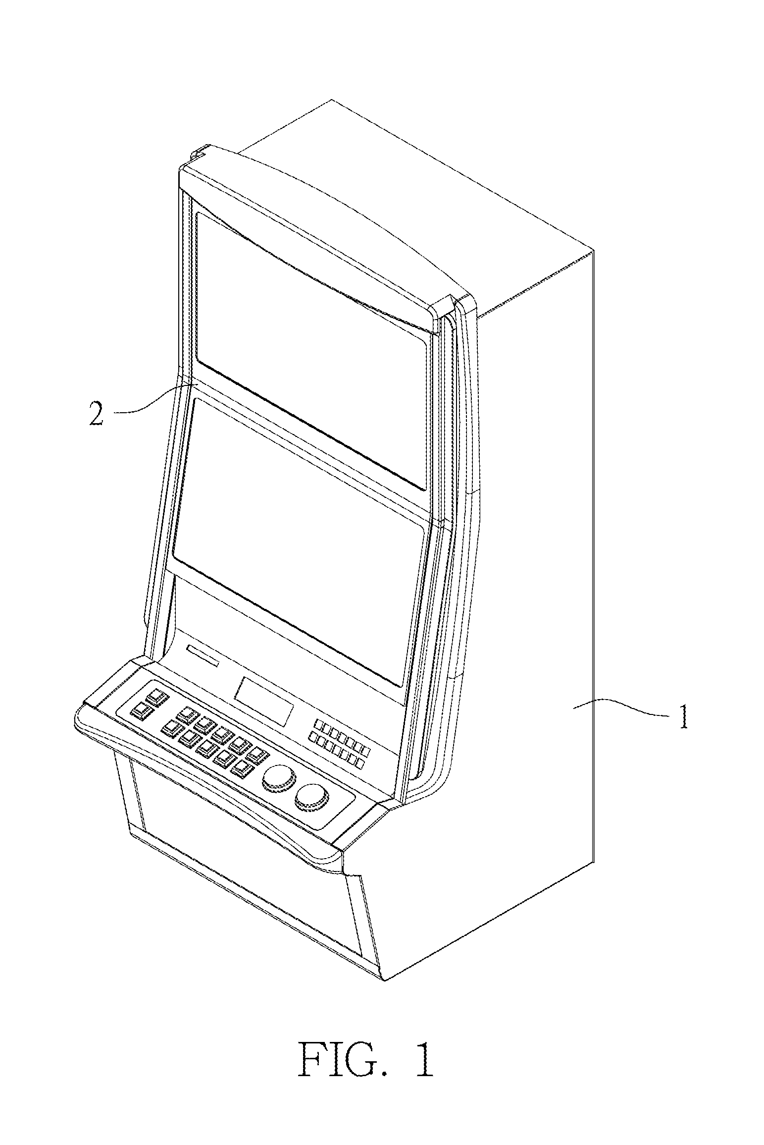 Hinge device for lifting a panel of a game machine