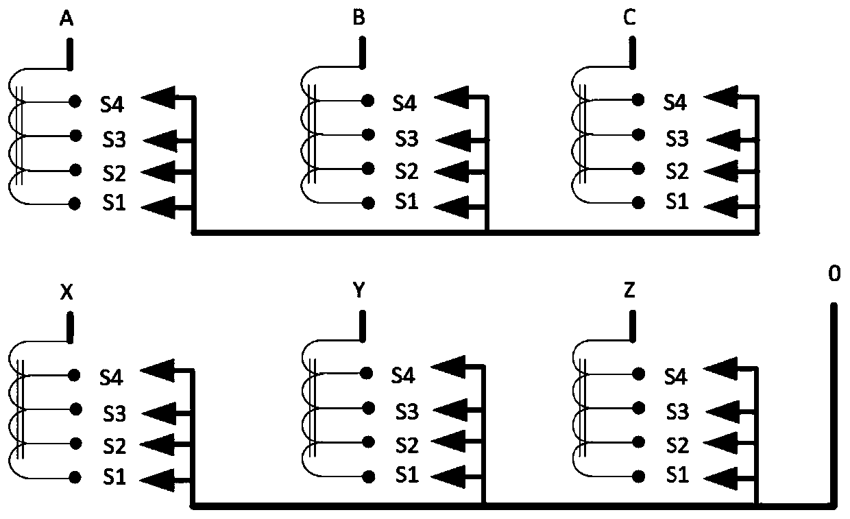 Design method suitable for winding of multistage capacitance-regulating transformer