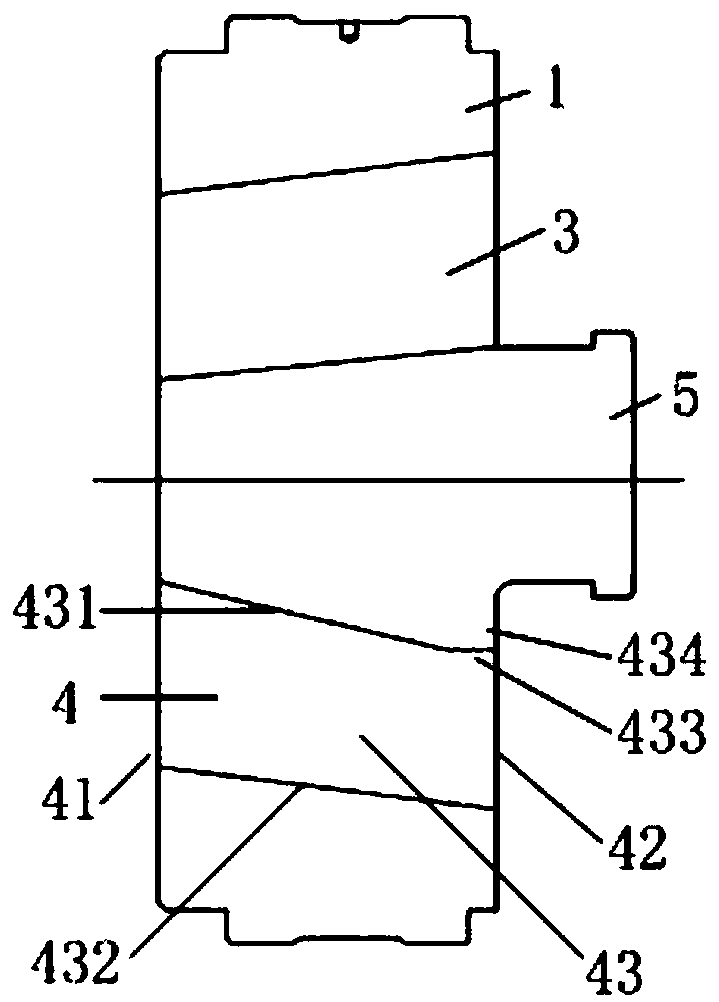 Forming mold for rectangular aluminum alloy provided with convex part