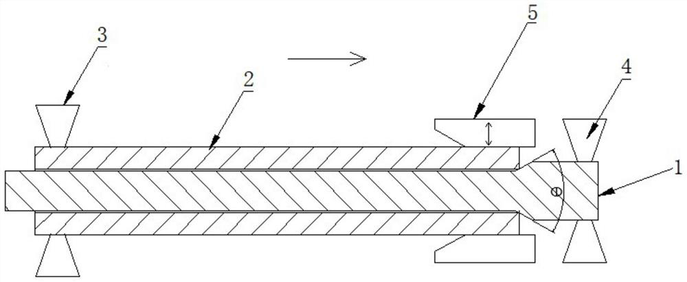 Short-process manufacturing method for titanium and titanium alloy pipes