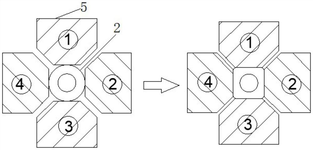 Short-process manufacturing method for titanium and titanium alloy pipes