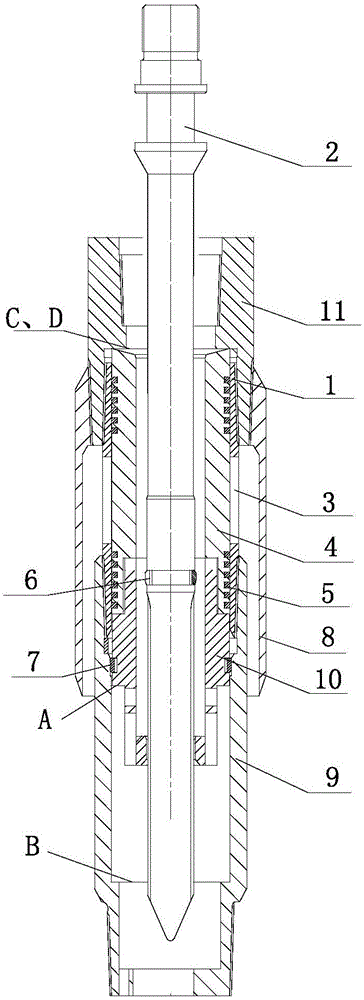 Petroleum extraction and lifting high-temperature gas injection valve for petroleum well