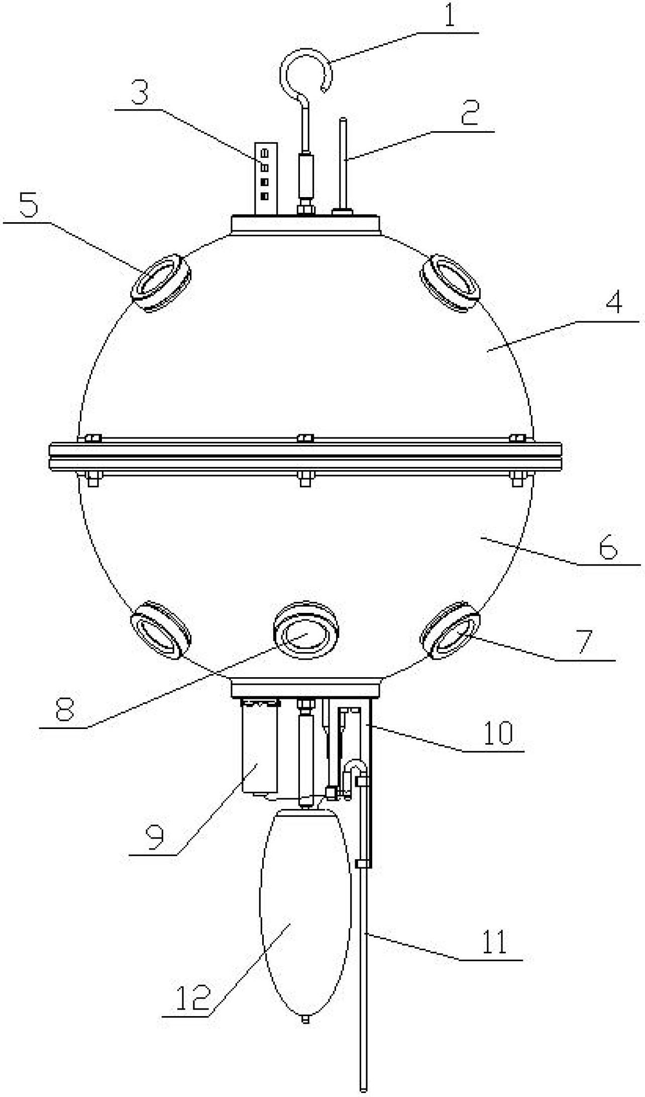 Bottom-exploration zigzag-type deep sea submerged buoy system