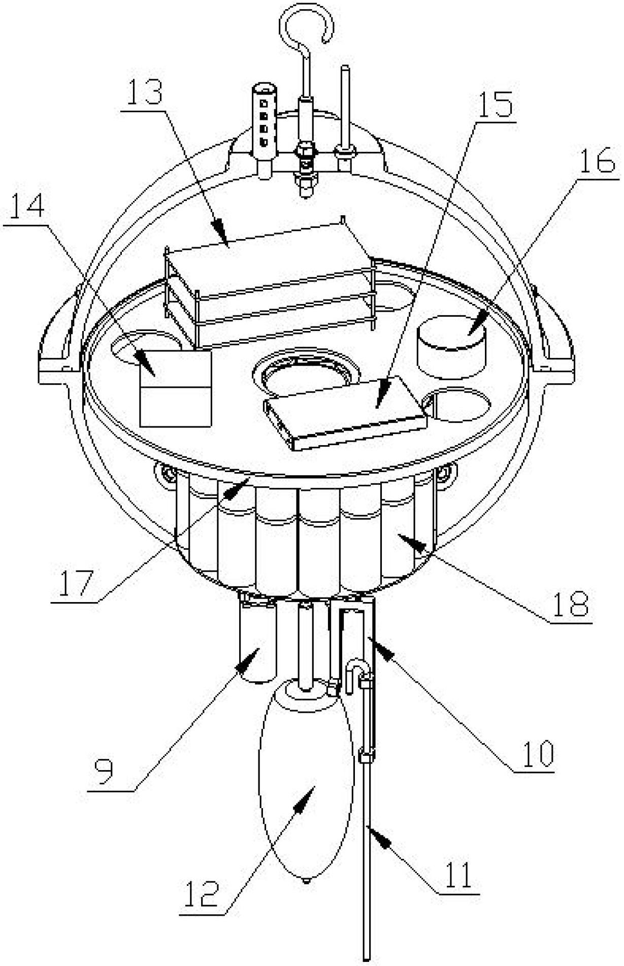 Bottom-exploration zigzag-type deep sea submerged buoy system