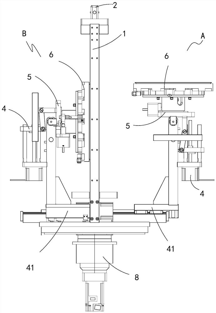 Automatic feeding and discharging mechanism for wafer product electroplating hanger