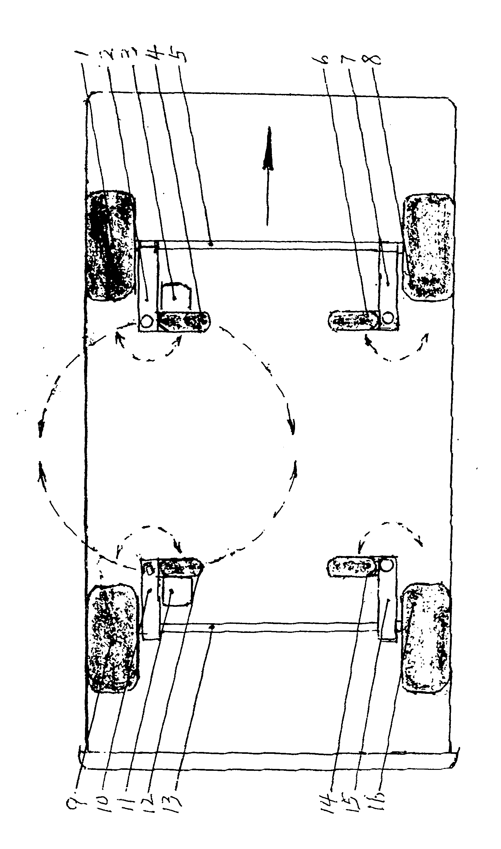 Energy-saving environment-friendly lifting and moving device for vehicle