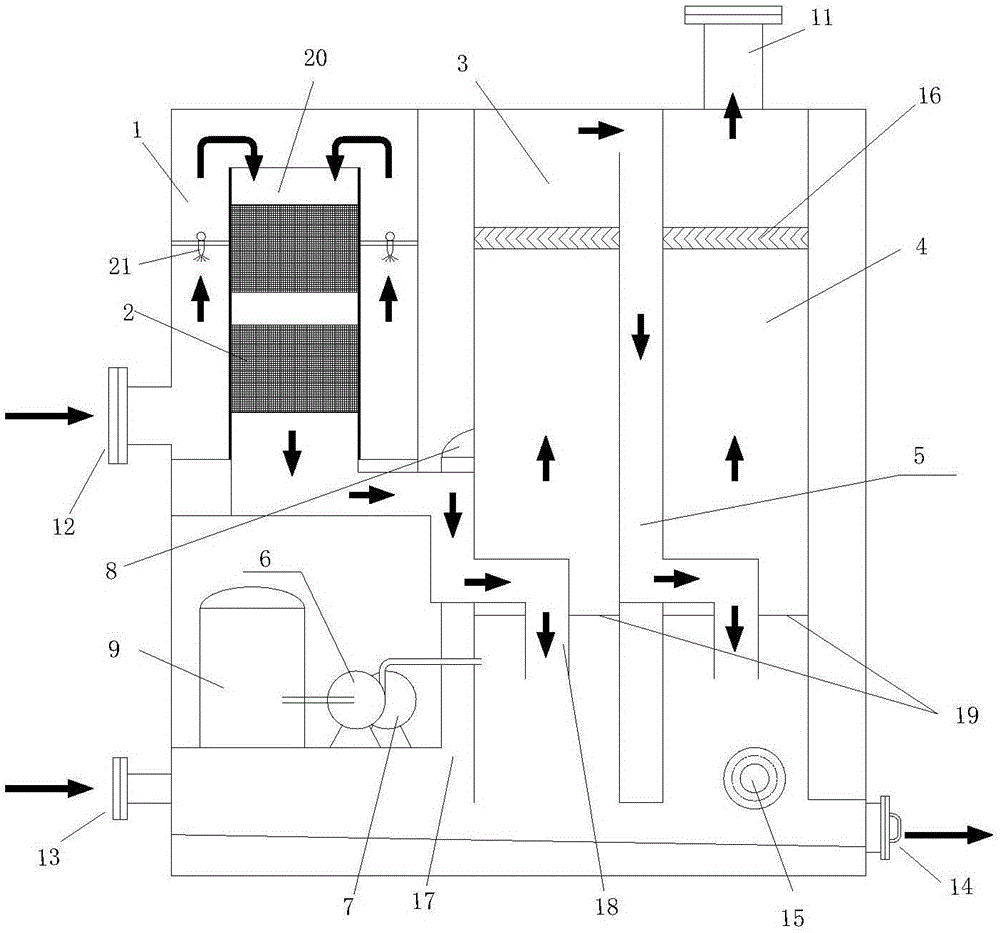 Integrated marine diesel engine exhaust-gas treatment apparatus