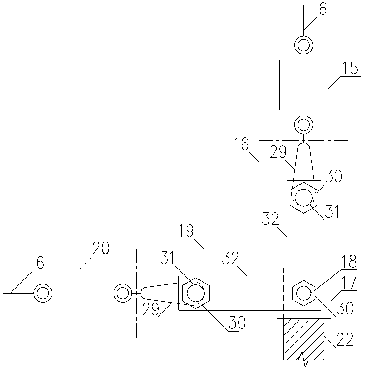 Horizontal and uplift combined loading device and method for pile foundation model test