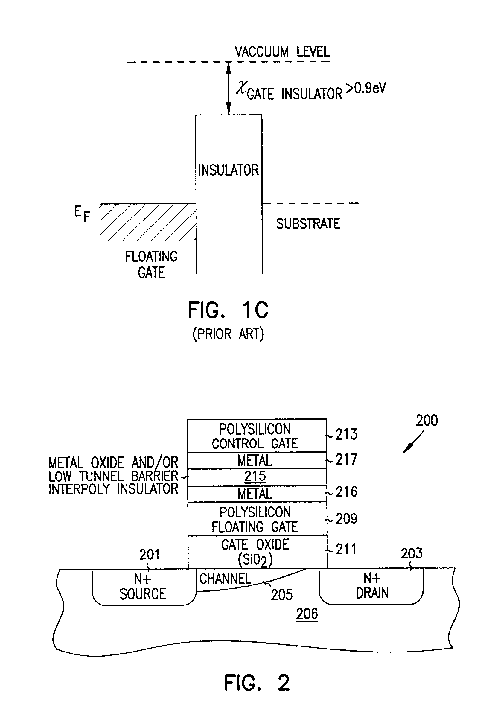 Programmable array logic or memory devices with asymmetrical tunnel barriers