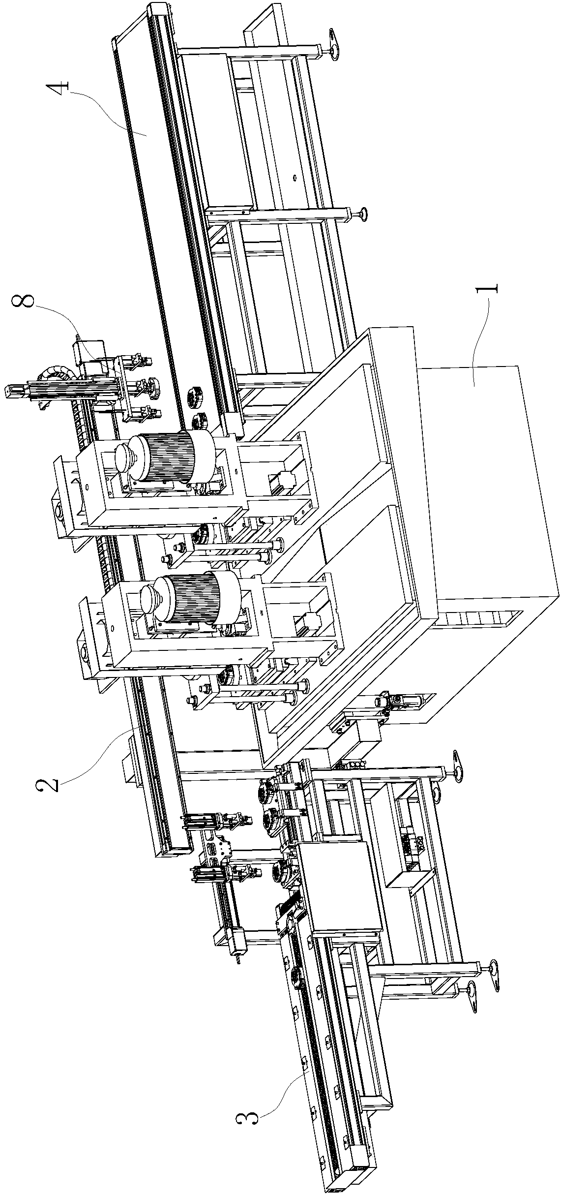 Automatic cylinder end cover tapping machining line