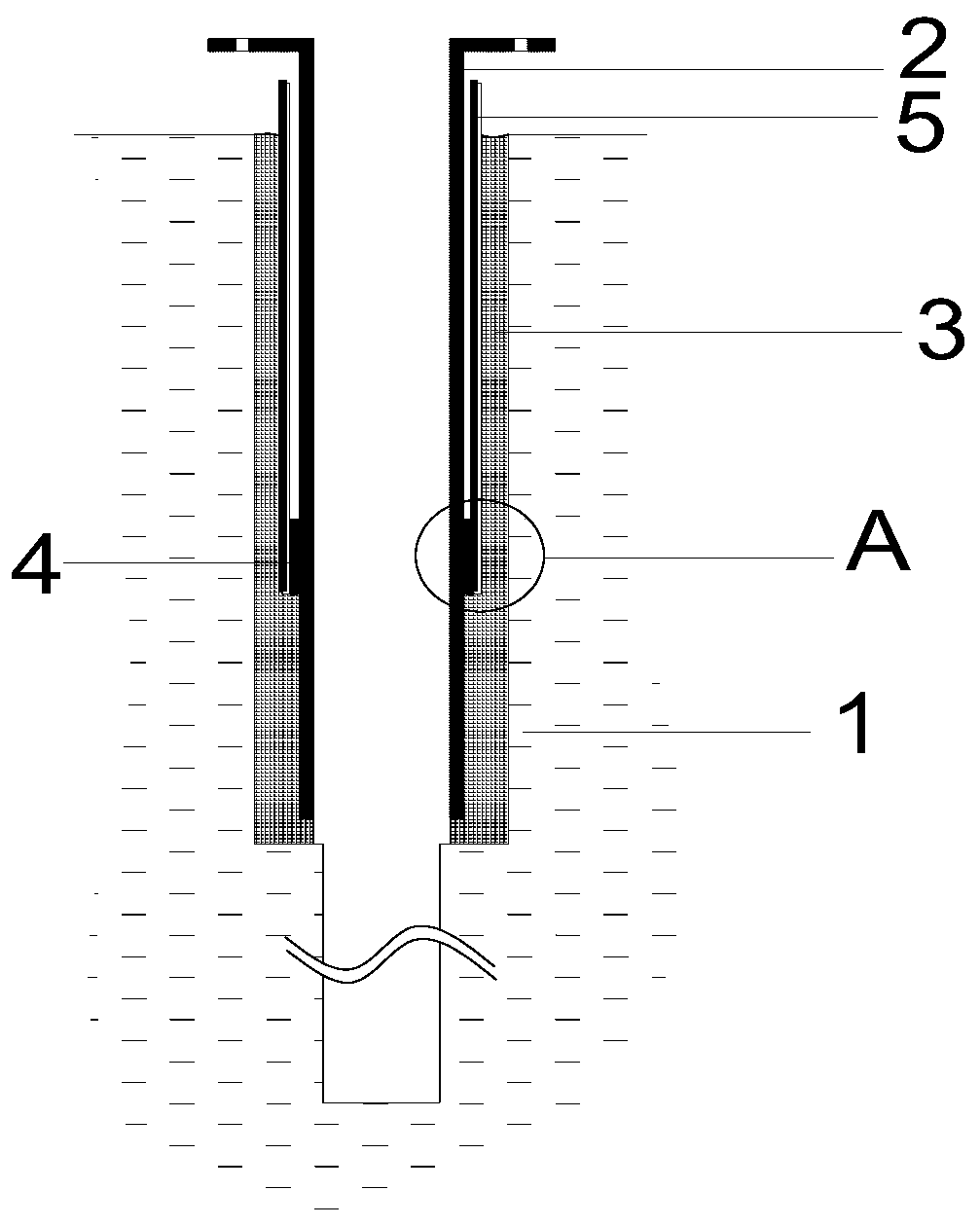 Method for preventing casing pipe from being fractured in underground well new construction hydrological drilling