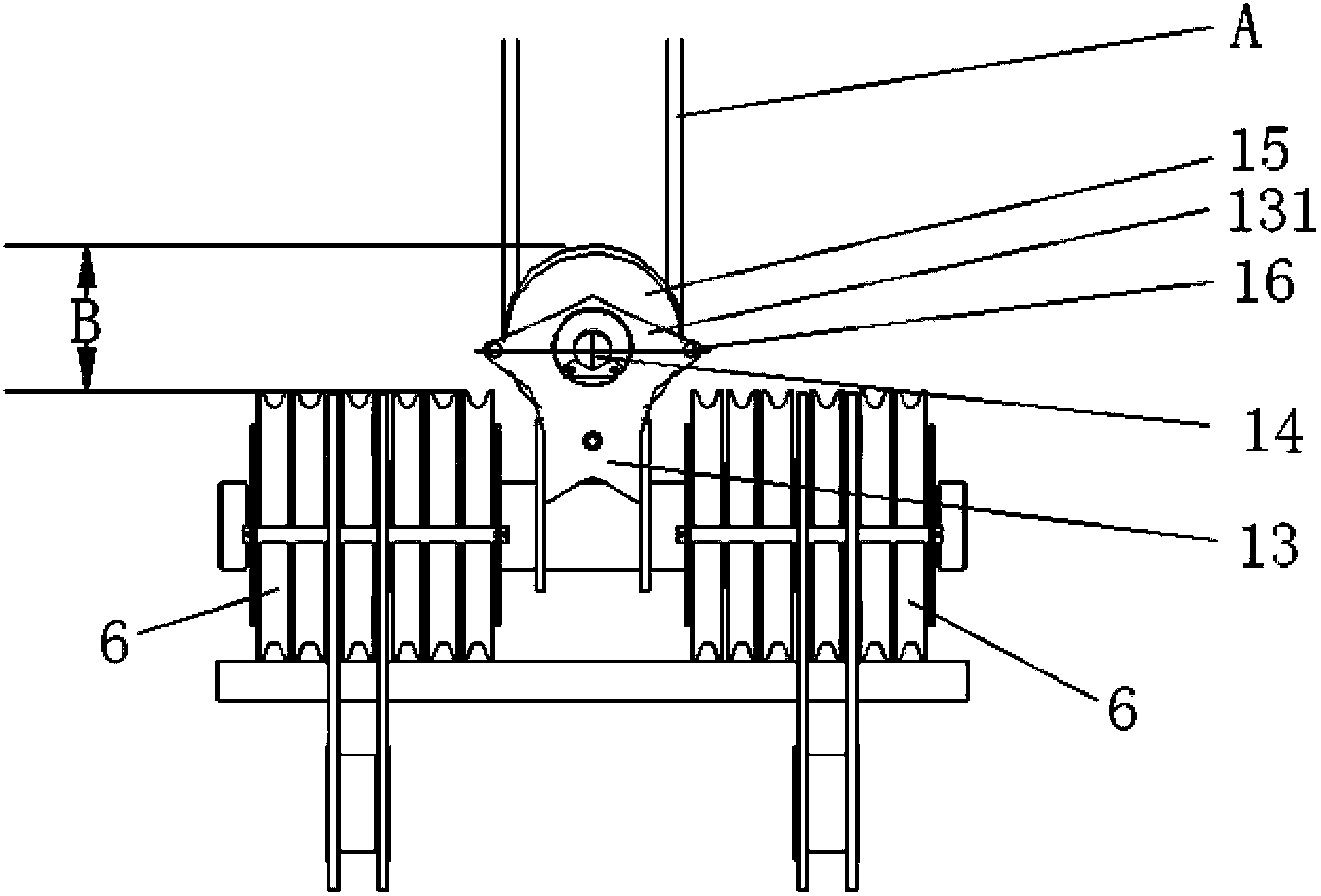 Steel wire balancer and special trolley provided with lifting arm support