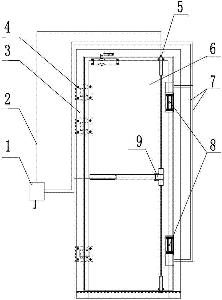 Rail front protecting door system of rail traffic interval