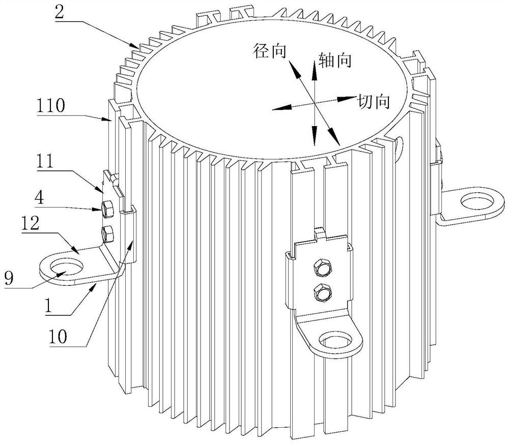 A kind of installation structure and its motor