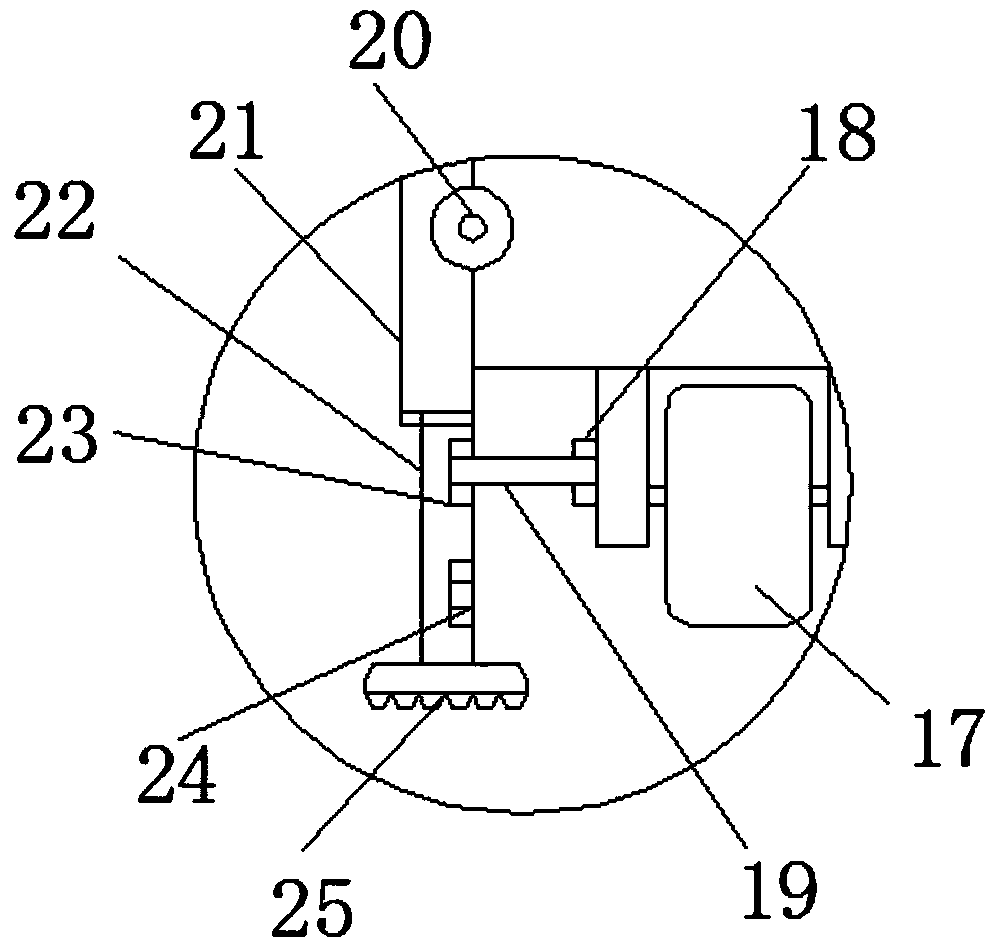 Viaduct guardrail rotary cleaning machine and manufacturing and using method thereof