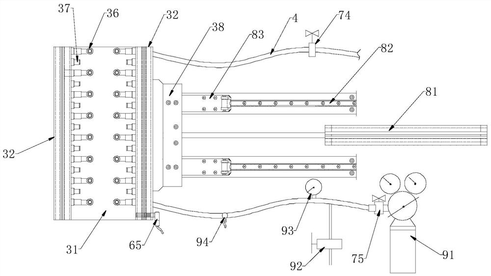 A kind of skip unloading curved rail automatic refueling method