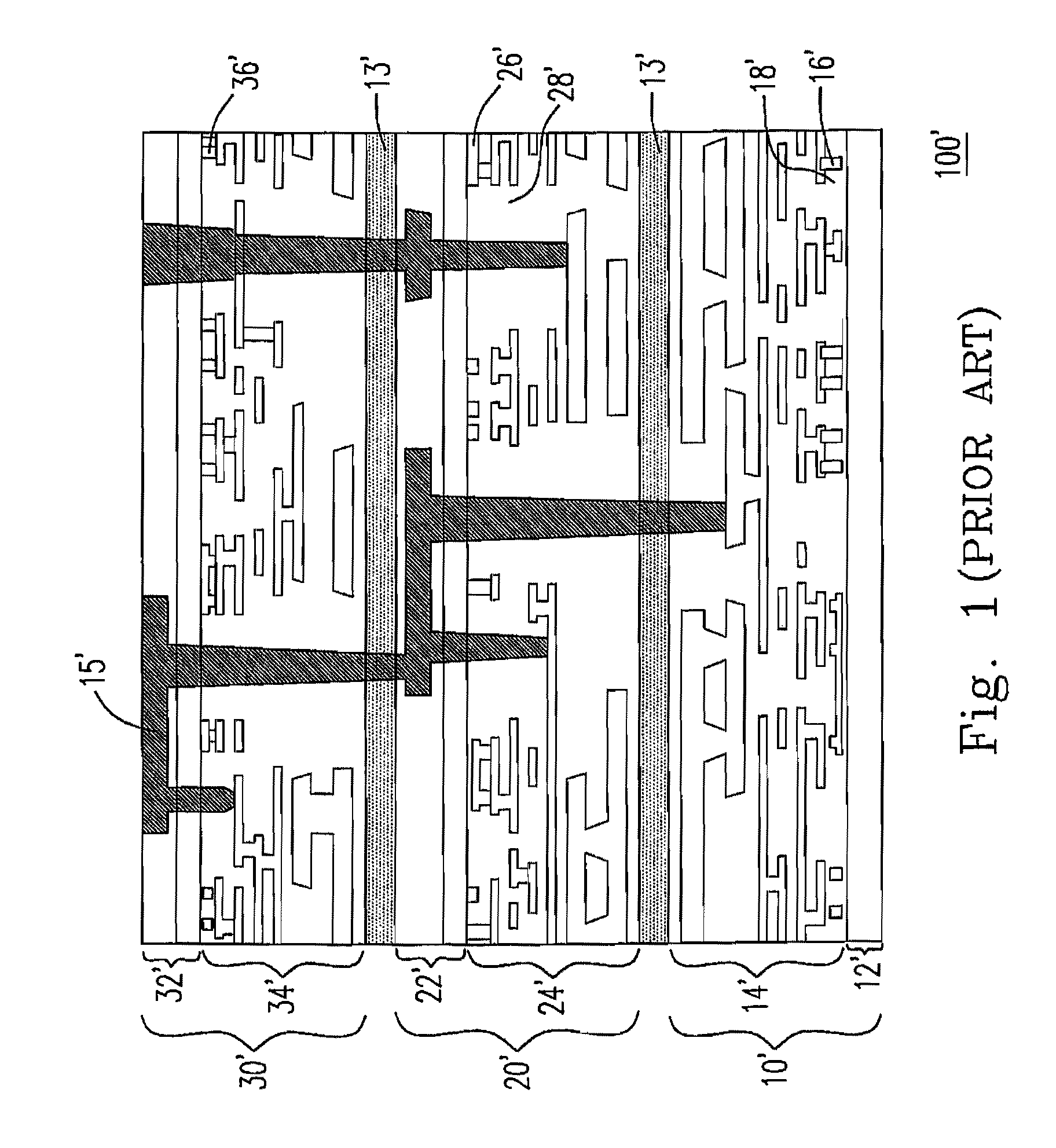 Wafer-to-wafer stack with supporting pedestal