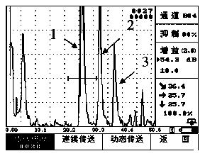 Ultrasonic flaw detection method for fatigue cracks on inner surface of eccentric long hole