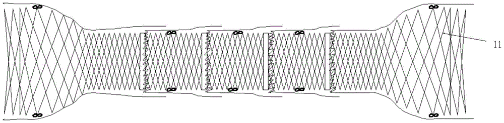 A degradable human body support that can effectively prevent displacement and reduce hyperplasia and its manufacturing method