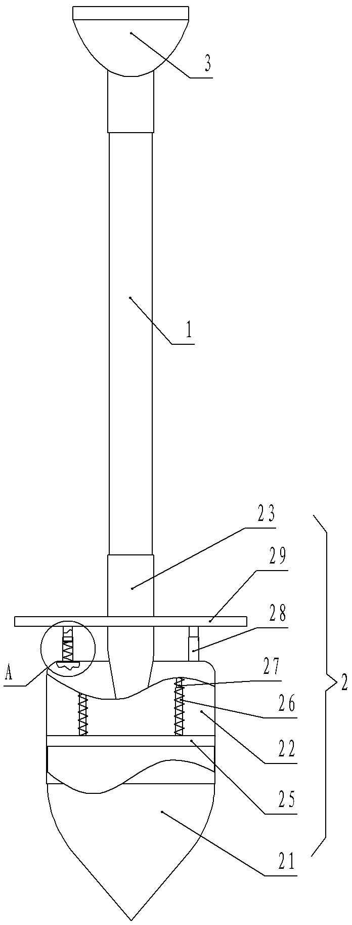 Agricultural shovel