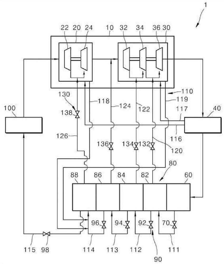 Multi-stage compression refrigeration device