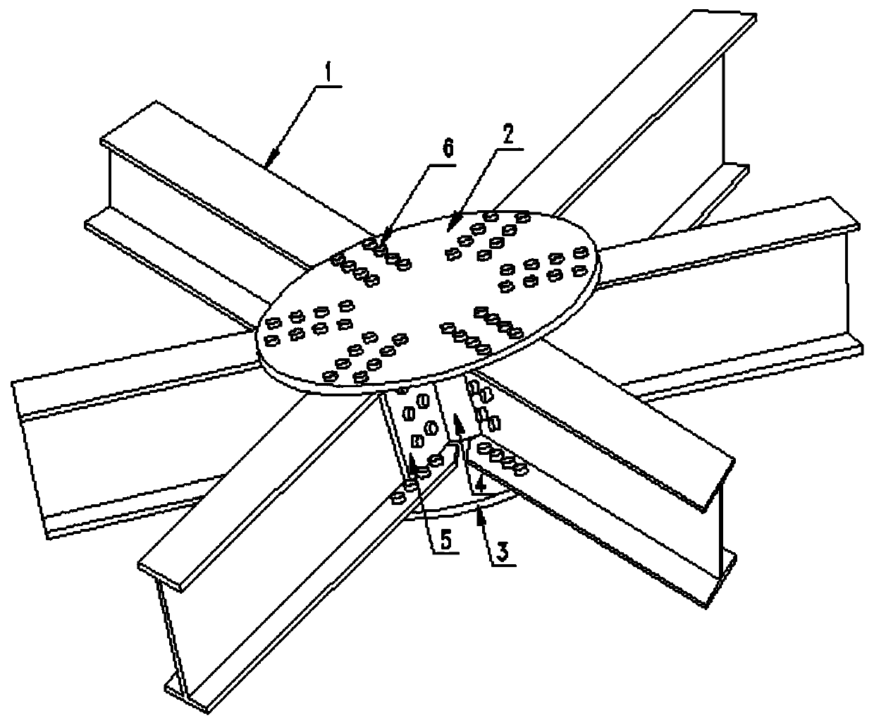 Inserting connection type single-layer aluminum alloy reticulated shell connection joint