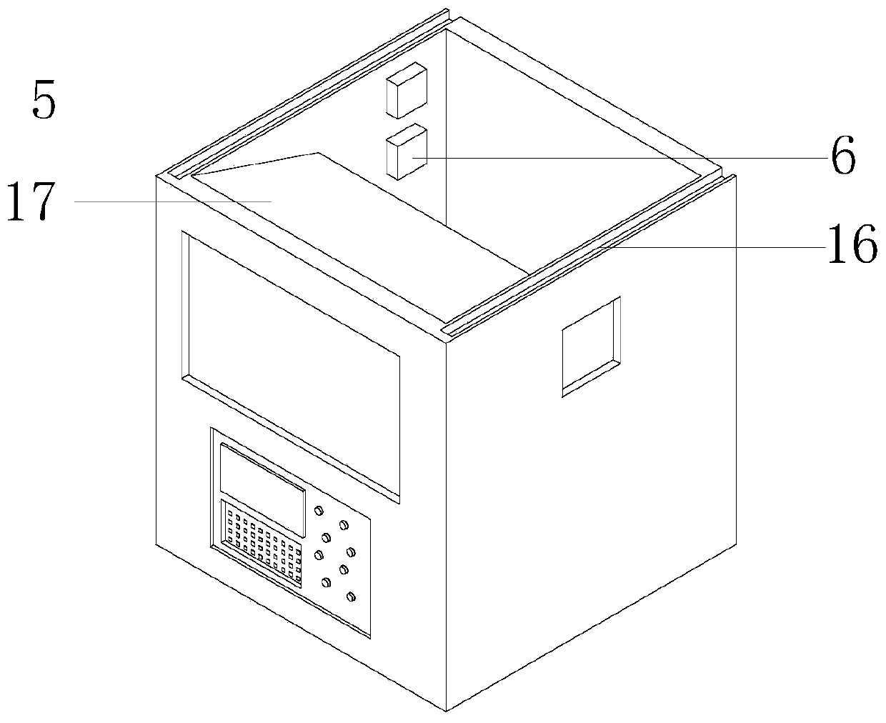 Feed moisture-proof storage box for improving beef quality