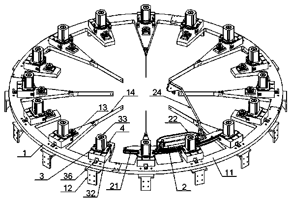 Weft-guiding mechanism for multi-layer cylindrical weaving machine