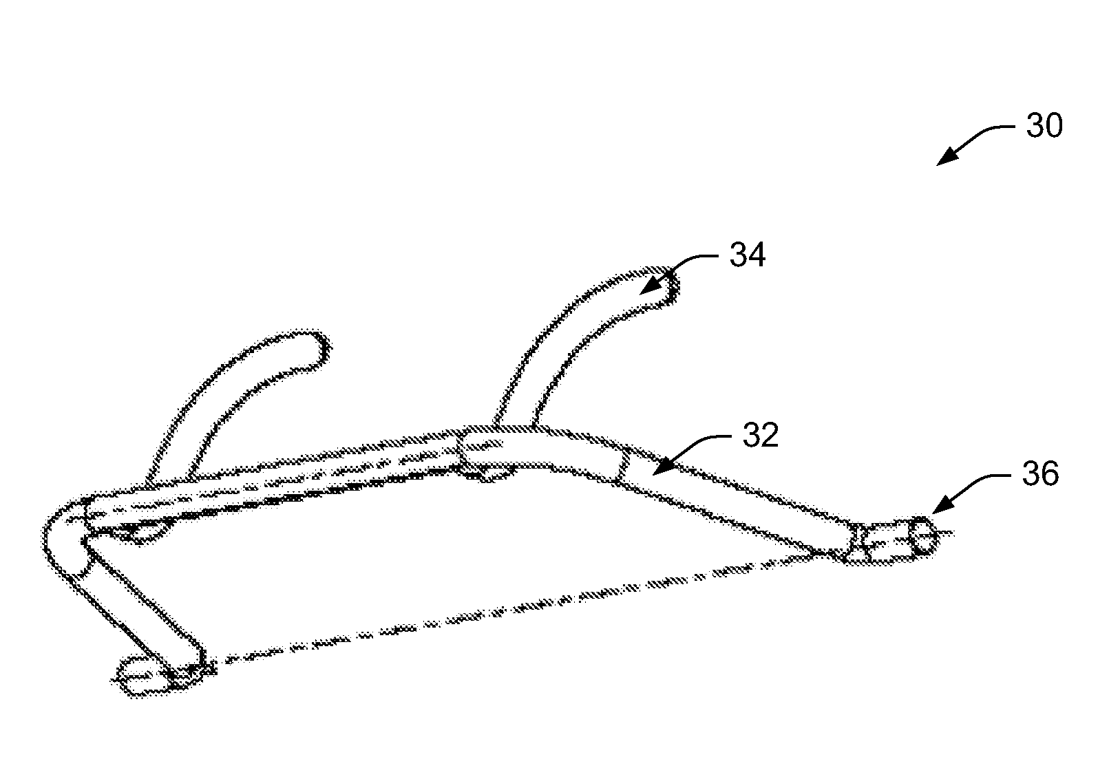 Collapsible bedside monitor bedrail hook