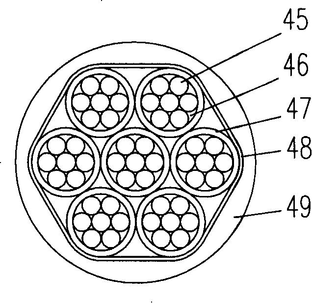 Steel strand integral bundle extrusion anchor cable guy cable