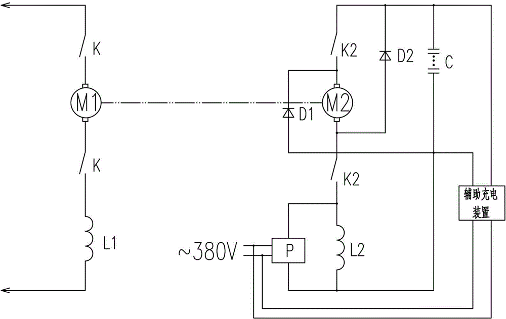 Potential energy loading and energy recycling device