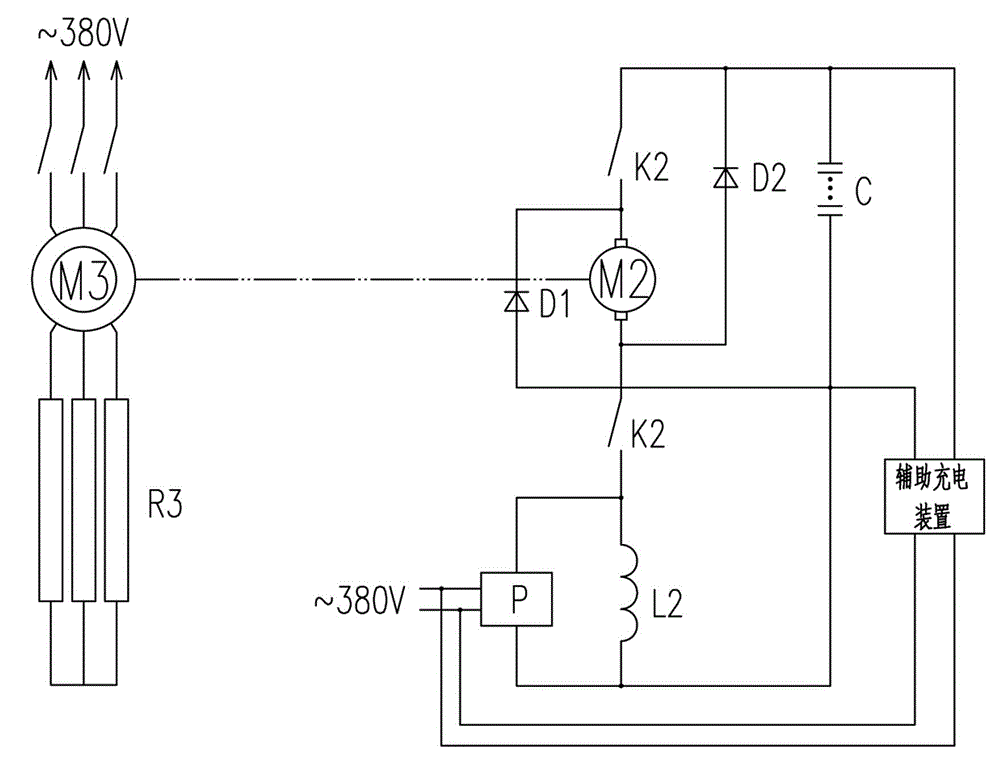 Potential energy loading and energy recycling device