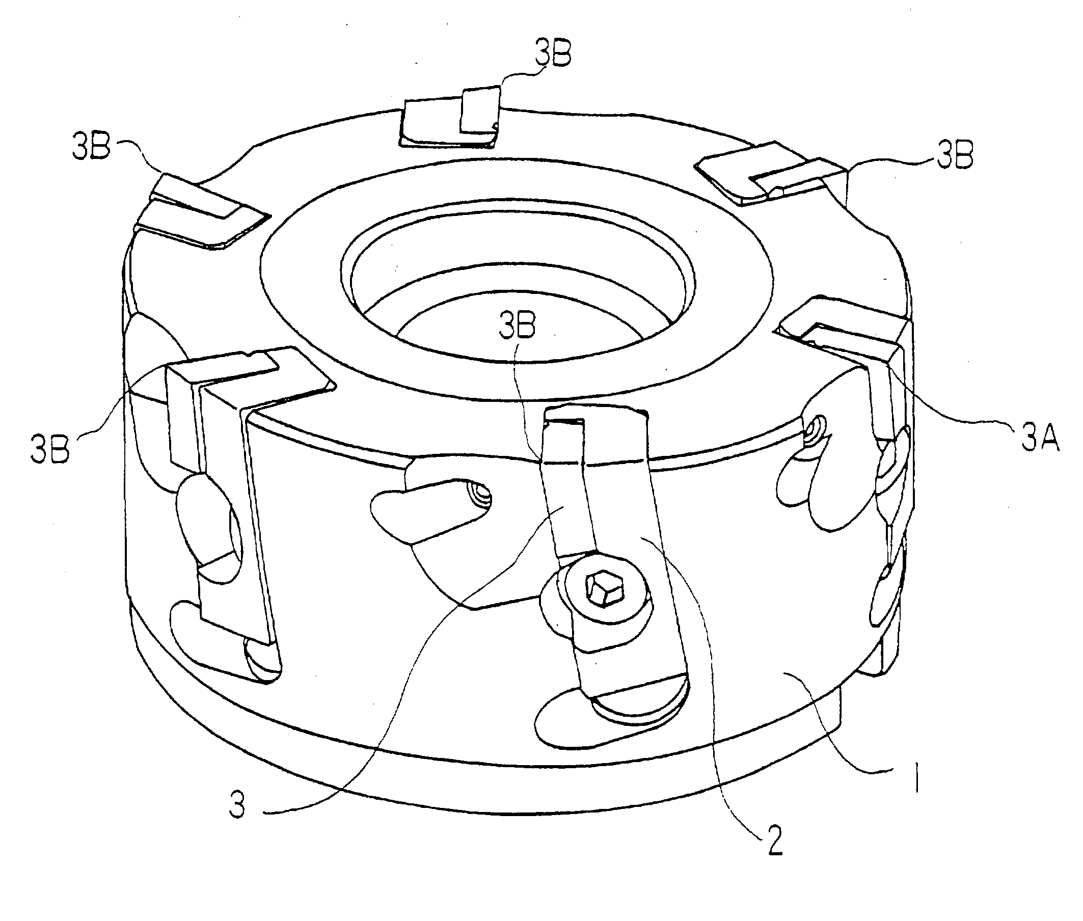 Cutting tip for rotating cutting tool and rotating cutting tool using the tip, and method of machining using the tool