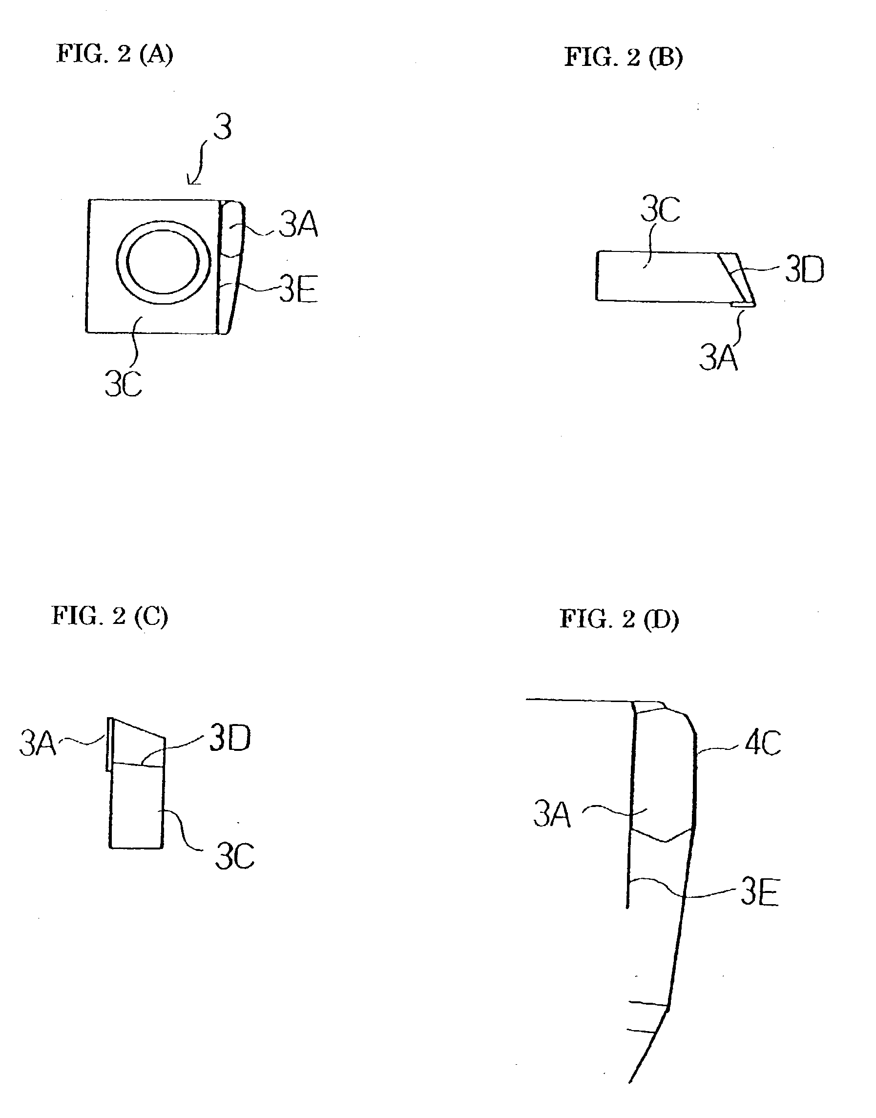 Cutting tip for rotating cutting tool and rotating cutting tool using the tip, and method of machining using the tool