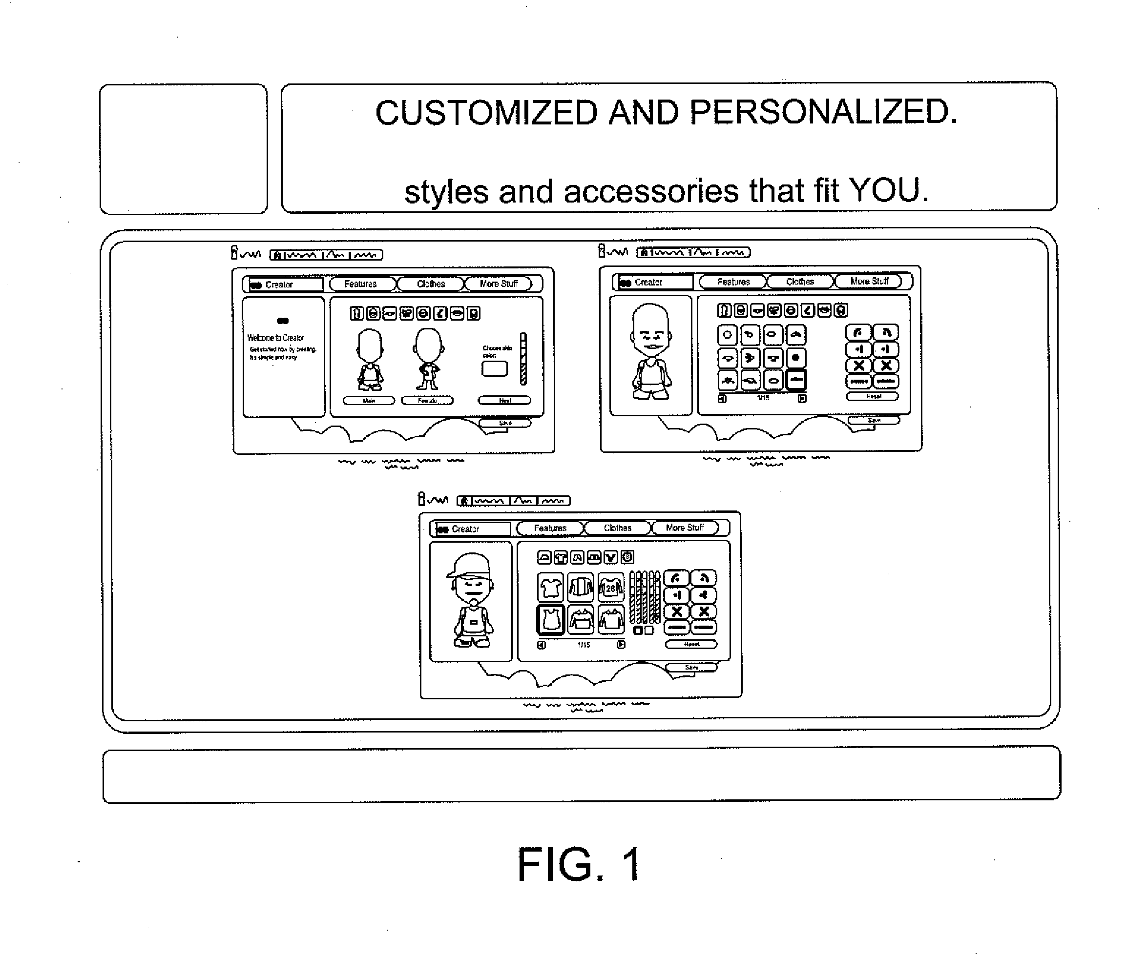 Widgetized avatar and a method and system of creating and using same